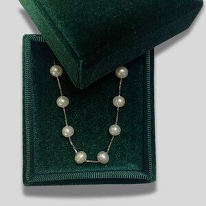 14k Italian Gold Pearl Necklace